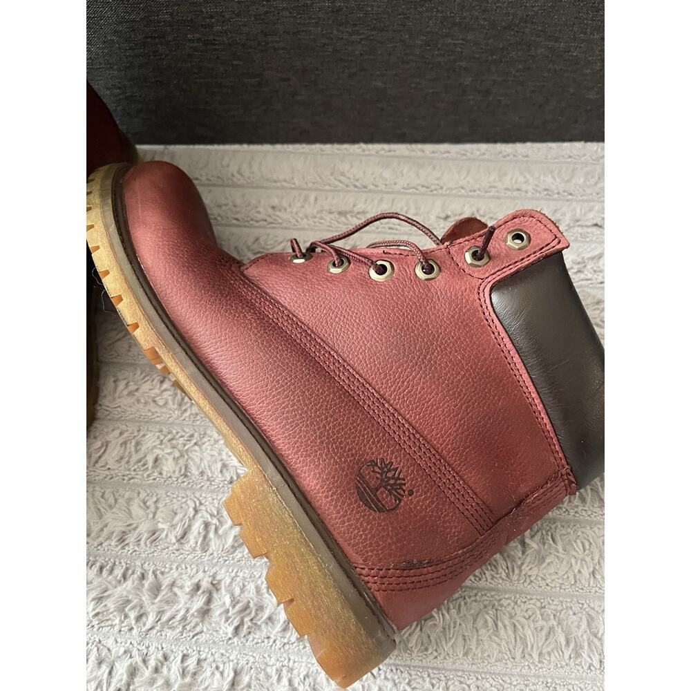 Timberland Boots Mens Size 11 Burgundy Premium 6" Waterproof Primaloft EUC Boss